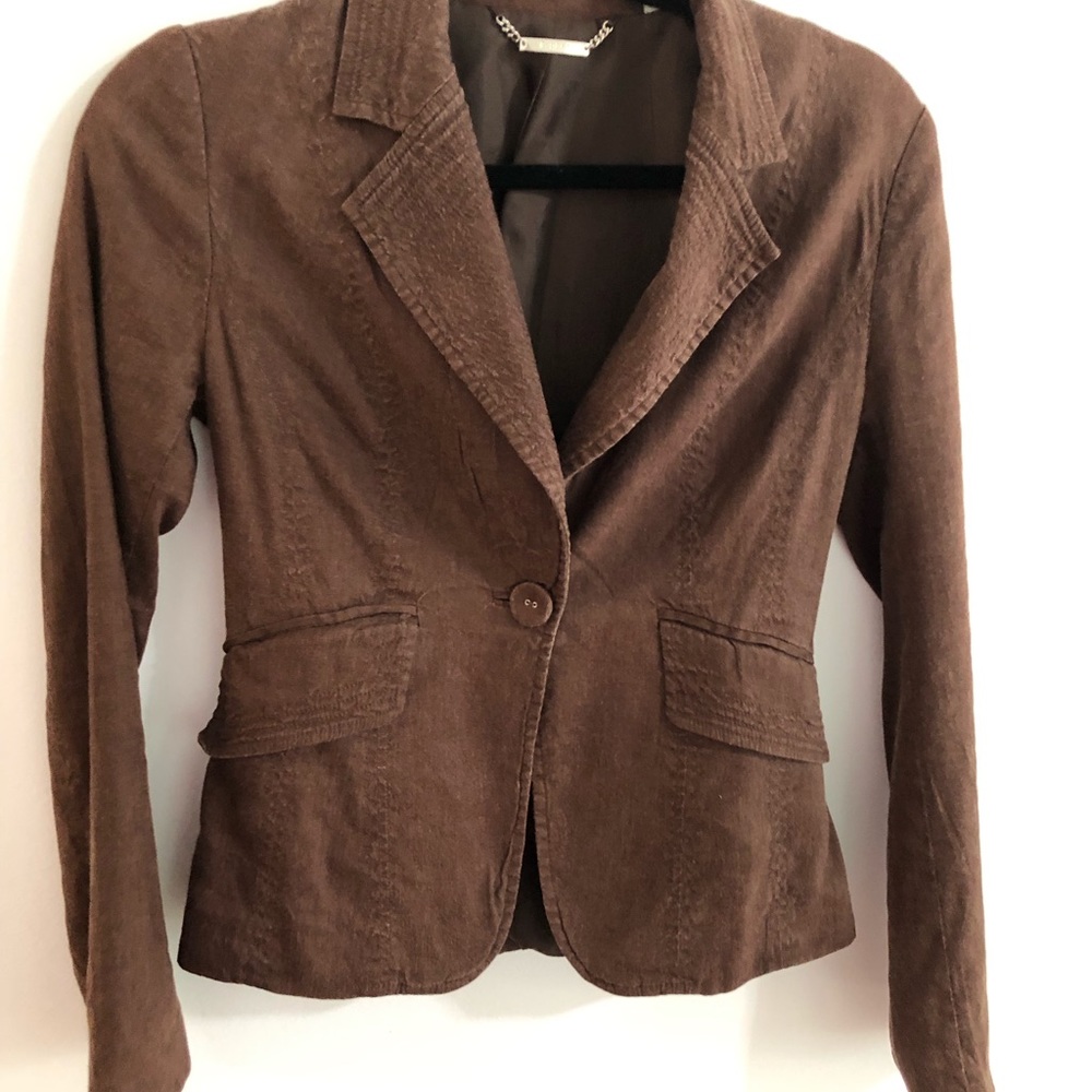 Brown single button jacket